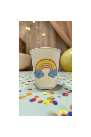 Gökkuşağı-yaz-unicorn Doğumgünü Parti Temalı Tek Kullanımlık 7 Oz 50 Adet Karton Bardak 1 Gökkuşağı-yaz-unicorn Doğumgünü Parti Temalı Tek Kullanımlık 7 Oz 50 Adet Karton Bardak 1