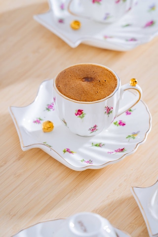 Acar Ladurée 6 Kişilik Kahve Fincan Takımı - 75 Ml Renkli