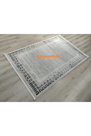 Quka Halı Istanbul %100 Akrilik 160x230 Cm Modern Halı Siyah - Gri