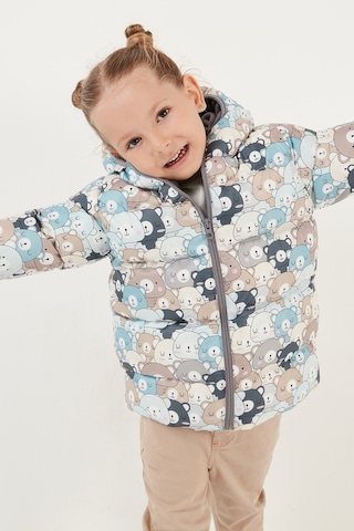 Lela Ekstra Dolgulu Içi Yumuşak Polarlı Kapüşonlu Şişme Unisex Çocuk Mont 5763008 Bej