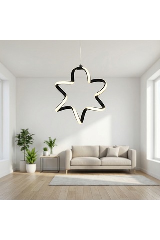 Nisaluce Stella Led Avize Siyah