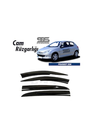 Cam Rüzgarlığı Peugeot 206 1998-2012 Arası Mügen Tip Piano Blackk