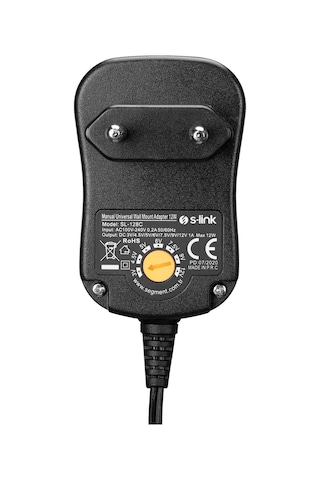 Adaptör S-Link Sl-128C 3V/4.5V/5V/6V/7.5V/9V/12V 1A 12W 5.5x2.1