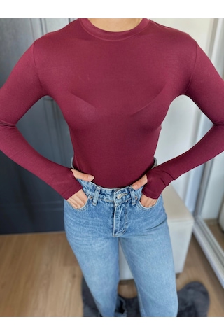 Keymoda Kadın Body Bordo Bordo