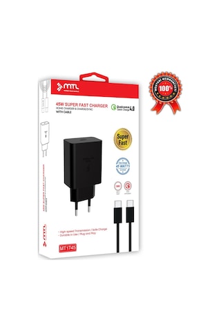 Oppo A5 5g Uyumlu Süper Hızlı Pd Type-c To Type-c Ve 45w Şarj Seti Mt-a1745