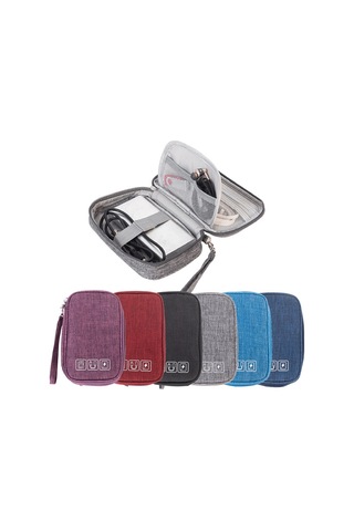 Ruicoo Çok Fonksiyonlu Şık Taşınabilir Şarj Cihazı Ve Aksesuar Çantası - Siyah