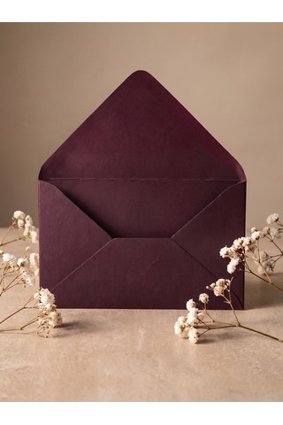 25 Adet 13x18 Cm Premium Kalite Davetiye Zarfı Bordo
