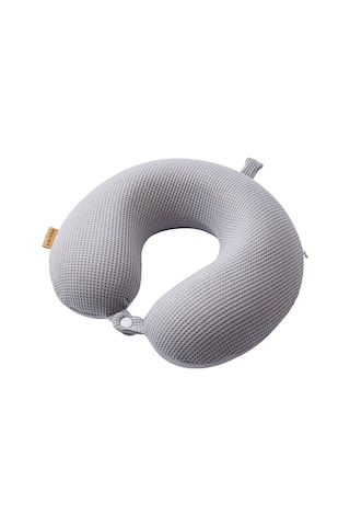 Mufunye Yavaş回弹记忆棉材质li Yolculuk U Yüzlü Boyun Yastığı - Uçak Ve Dinlenme İçin Yüksek Kaliteli Örgü Kumaş, Gri Ton Açık Gri