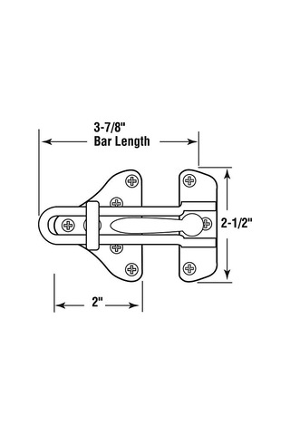 Güvenlik U 11317 Swing Bar Kapı Koruyucu, Yüksek Güvenlikli Aux Kilidi, Klasik Bronz Kaplama, Tekli Paket
