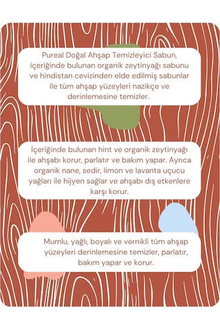 Pureal Doğal Ahşap Temizleyici Sabun 500 Ml 500 ML