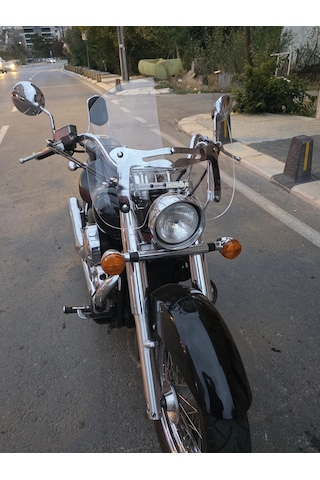 Motocam Honda Shadow 750 Ön Cam 1999-2010 Model 45cm Şeffaf Renkli 4mm Aparatsız