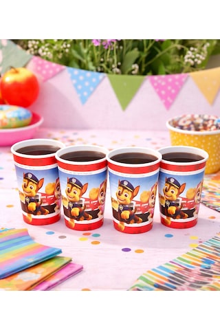 Kidspartim Paw Patrol Chase Temalı Karton Bardak - Doğum Günü Parti Malzemeleri 50 Adet Diğer