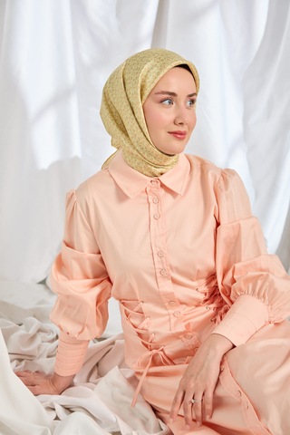 Silk Home Twill İpek Eşarp Mini Bouquet Açık Sarı
