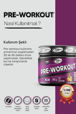 Pre-workout300gr/glutamine300gr/l-carnetine3000mg Yeşil Elma