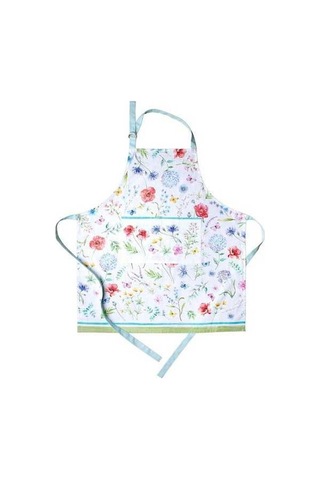 Fastbuy Kadınlar İçin Uzun Bağlı Ayarlanabilir Boyunlu Pamuklu Mutfak Önlüğü 4 Çiçekli Diğer Diğer