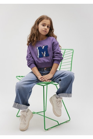 Mavi - M Logo Baskılı Mor Sweatshirt 7s10079-88135 Mor