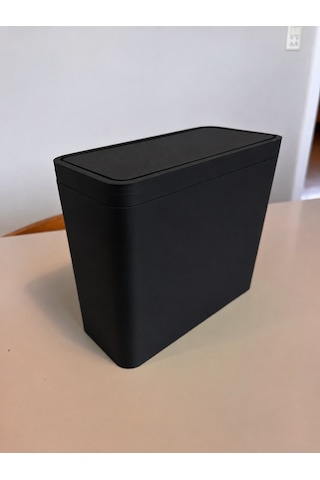 3d Baskı Araç Koltuk Arkası Çöp Kutusu Kayış Bağlantılı Kapaklı Oto İçi Mini Kova Katlanabilir Siyah Diğer