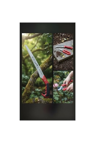 3'lü Profesyonel Bahçe Seti: 45cm Testere, Ot Testeresi, Budama Makası - Güçlü Ve Kullanışlı Yz-1