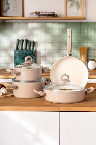 Emsan Crystal 7 Parça Tencere Seti Rosegold Rose Gold
