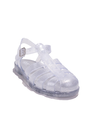 Igor S10262 Bıarrıtz Glitter Beyaz Ortopedik Günlük Kadın Sandalet Beyaz