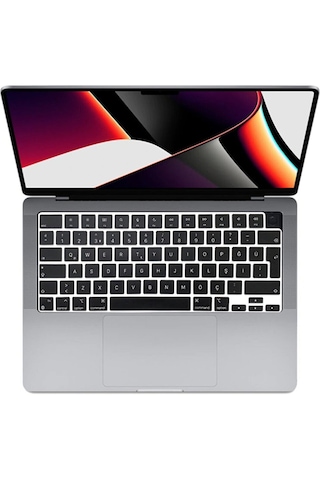 Arabulalaca Macbook Uyumlu Neo 13 Inç A3404 Türkçe Q Silikon Klavye Koruyucu Siyah Renk