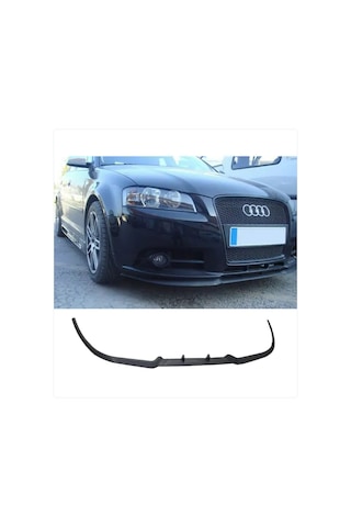 AUDİ A3 2004 - 2012 UYUMLU CUPRA ÖN LİP MAT SİYAH (3 PARÇA)