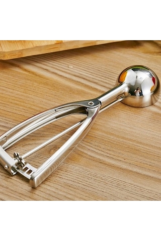 Dancemonkey Cbtx Paslanmaz Çelik Dondurma Kaşığı, 55mm, Meyve Kaşığı Gümüş