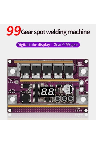 Mufunye Güç Ayarlı Mini Nokta Kaynak Cihazı - 0.1-0.3mm Nikel Levha, Silindirik Li-ion Ve Ni-mh Piller İçin Dijital Kontrol