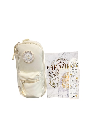 Amazing Temalı Defter, Bloknot, Unicorn Ayraç, Beyaz Kalemkutu