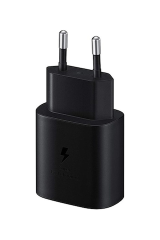 Samsung Galaxy Uyumlu S23 Fe Fast Charging 25 W Type C Kablolu Şarj Aleti Siyah Türkiye Garantili