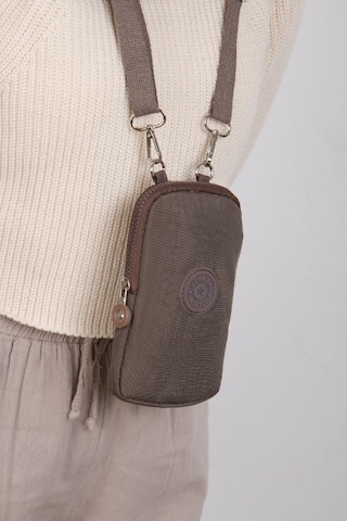 Baginn Klinkır Kumaş Mini Çapraz Askılı Kadın Cep Telefonu Çantası Mini Cüzdan Çanta 20 10 Cm Su İtici Kahverengi
