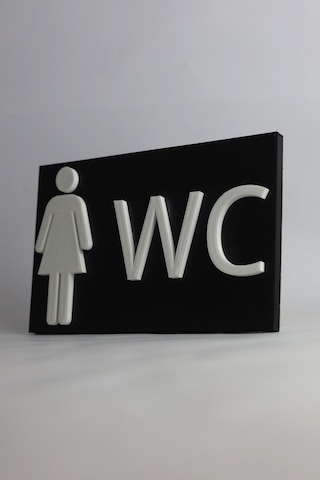 Kadın Wc - 3 Boyutlu Tabela 20cm X 13cm X 1.5cm