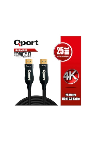 Qport Q-hdmı253 Hdmı 2.0 V Altın Uçlu Kablo 25 Mt