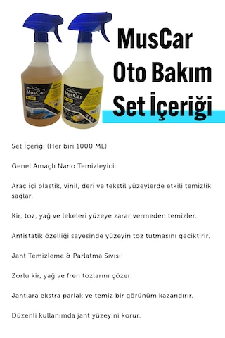 Muscar Oto Bakım Seti 2 Li Temizlik Paketi