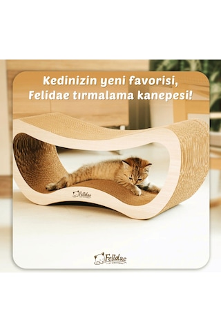 Oluklu Mukavva, Kedi Tırmalama Kanepesi Yatay Tırmalama / 67,5x28,5x24cm Large - Cs8 Lw