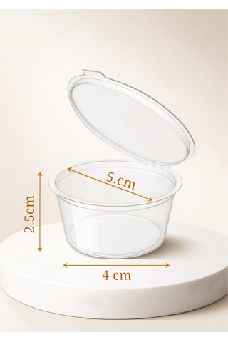 100 Adet 30 Ml Sızdırmaz Mini Saklama Kabı Sosluk Buzluk Kabı Mıt1362 Şeffaf