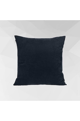 Cortibo Barcelona Kadife Dokulu Kırlent Kılıfı 45x45cm Lacivert Diğer