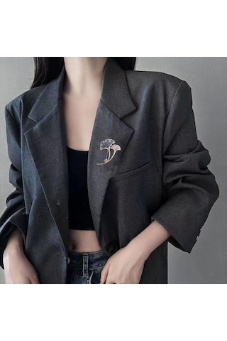 Gümüş Yaratıcı Ginkgo Yaprak Şekli Broş Pin Kore Tarzı Parlayan Rhinestone Mizaç Yaka Pin Sahte Ipek Eşarp Toka Giyim Aksesuarları Gümüş