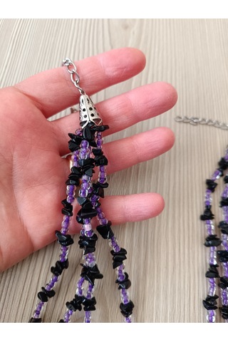 Boncuklu Tasarım Kolye Küpe