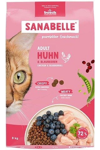 Sanabelle Life Tavuklu Ve Yaban Mersinli Yetişkin Kuru Kedi Maması 8 Kg