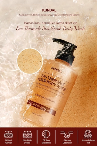 Kundal Cozy Darjeeling Nemlendirici ve Arındırıcı Tanecikli Vücut Yıkama Jeli 500 ML