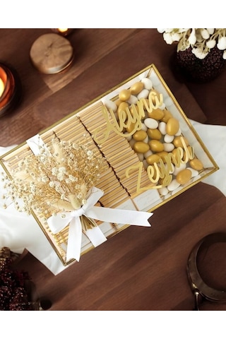 Elia Gold Söz Nişan Kız İsteme Çikolatası Altın - Gümüş