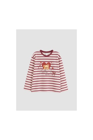 Lc Waikiki Alıta Cıty Farkıyla Lcw Kids Pembe Penye Baskılı Uzun Kollu Kız Çocuk Tişört Pembe - 928160376 Pembe