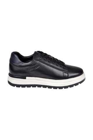Voyager Hakiki Deri Erkek Spor Ayakkabı Sneaker Voy-387 Siyah Siyah