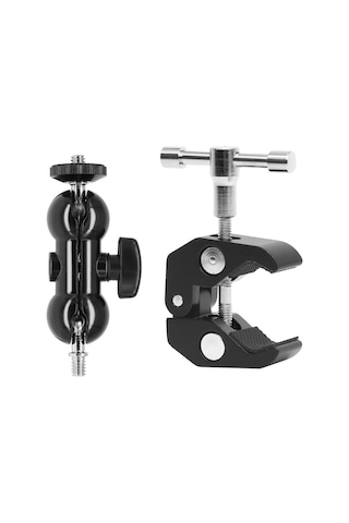 Ayex Dual Ball Heads Magic Arm + Super Crab Clamp Kelepçe