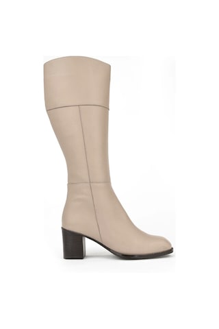 Burç 88065 Kadın Deri Klasik Çizme Vizon