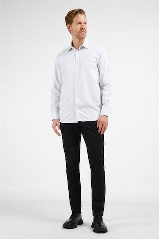 İmza Beyaz - Siyah Çizgili Desen Sert Yaka Uzun Kol Cepli Comfort Fit Pamuklu Gömlek 1004255275 Beyaz - Siyah