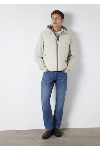 Mavi - Mavi Jeans Detaylı Kapüşonlu Ekru Şişme Yelek 0110554-70144 Ekru