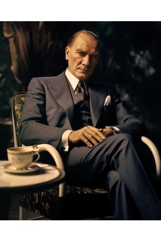 Atatürk Portresi V11 Ev Duvar Salon Güzellik Salonu Ofis Dükkan Dekarasyon Kanvas Tablo