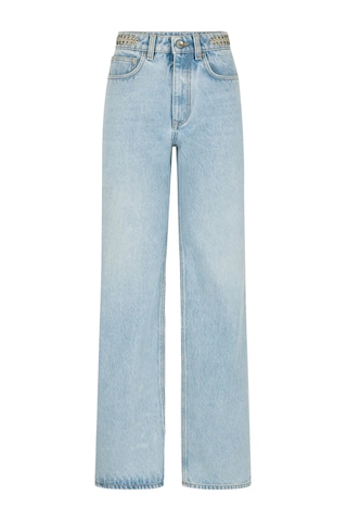 Rabanne Şık Baggy Denim Pantolon Light Blue